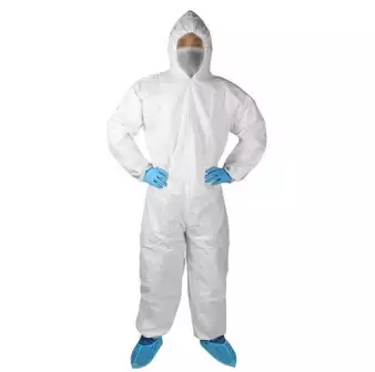 White protective suit
